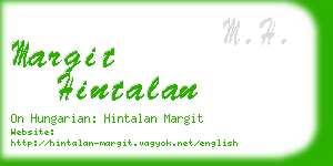 margit hintalan business card